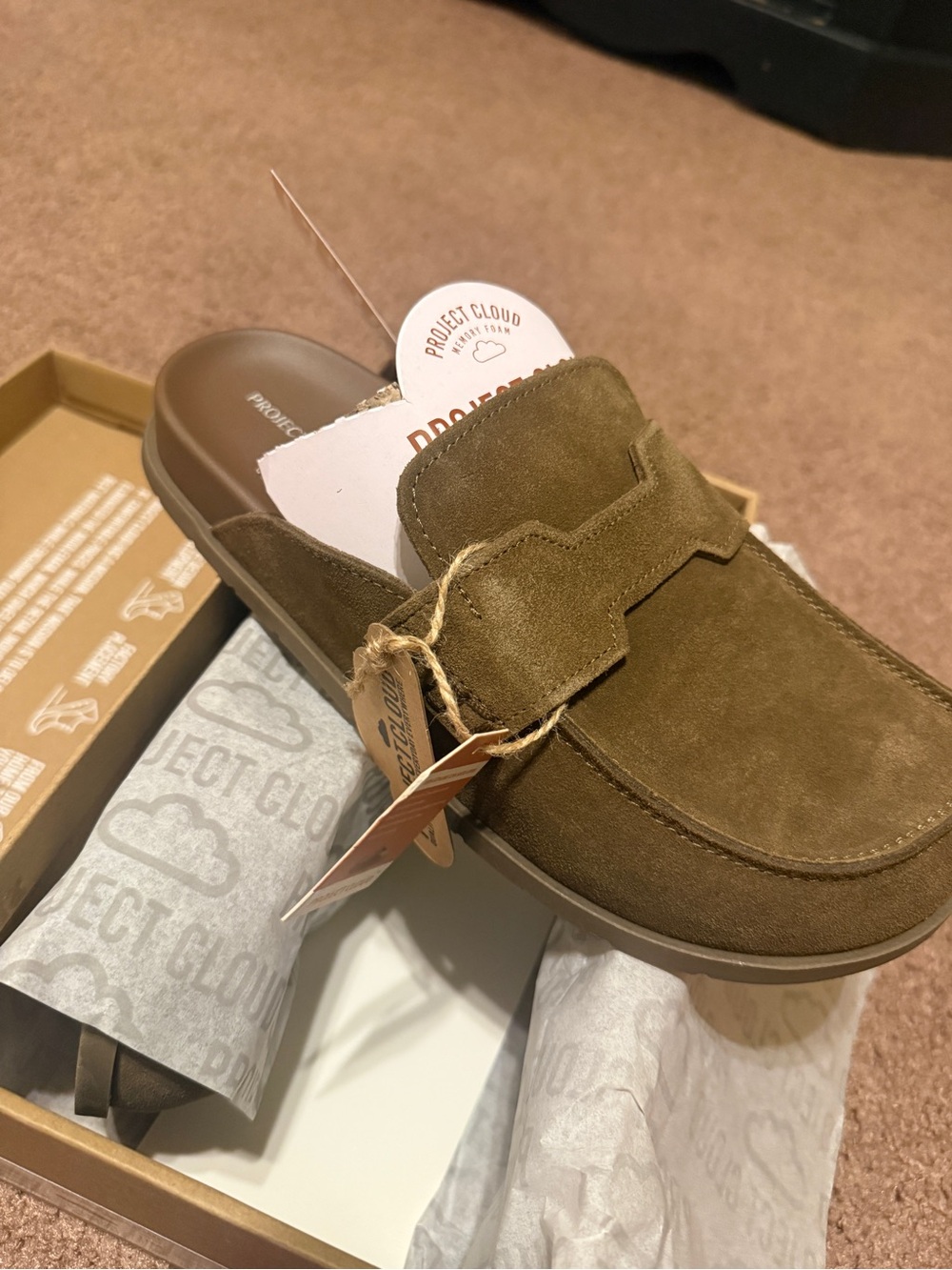 Project Cloud Suede Slip-On Mule in Chocolate Suede